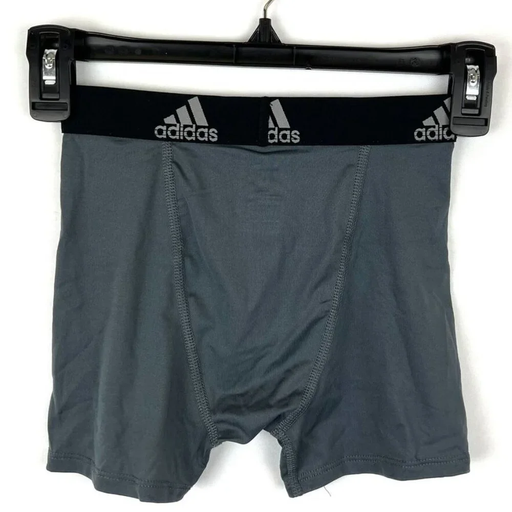 Adidas Boy’s 3-Pack Grey/Lime Green/Camo Boxer Shorts Size Medium